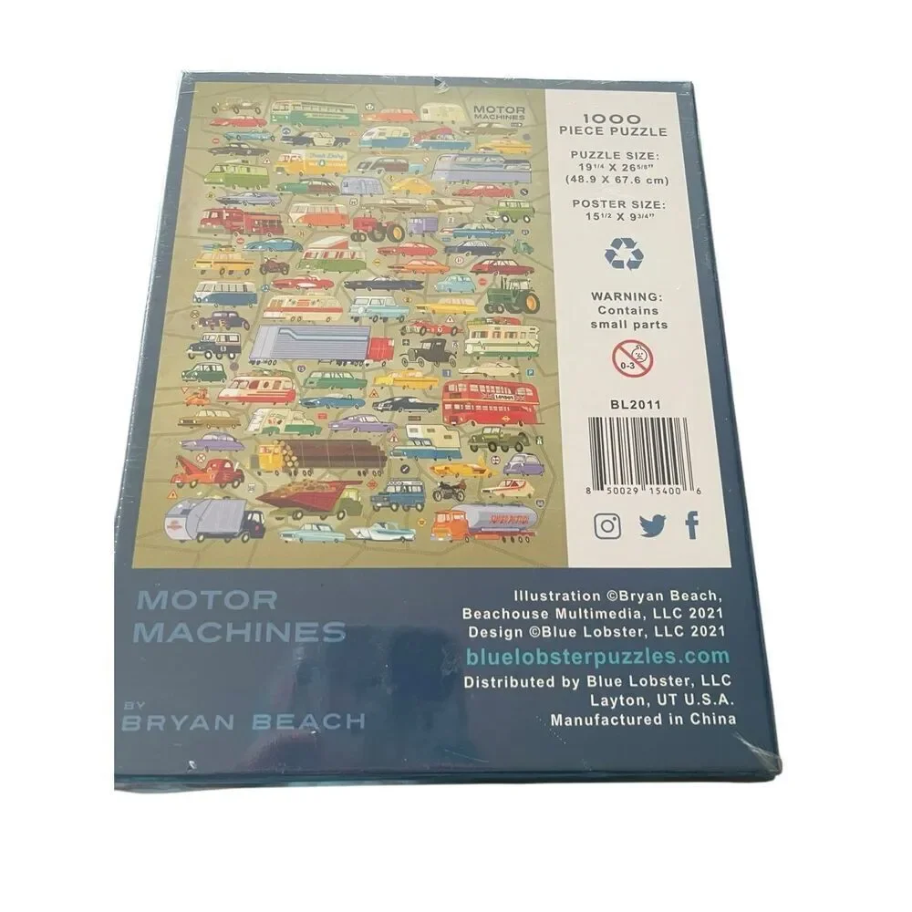 New Blue Lobster 1000 Pieces Puzzles Motor Machines By Bryan Beach